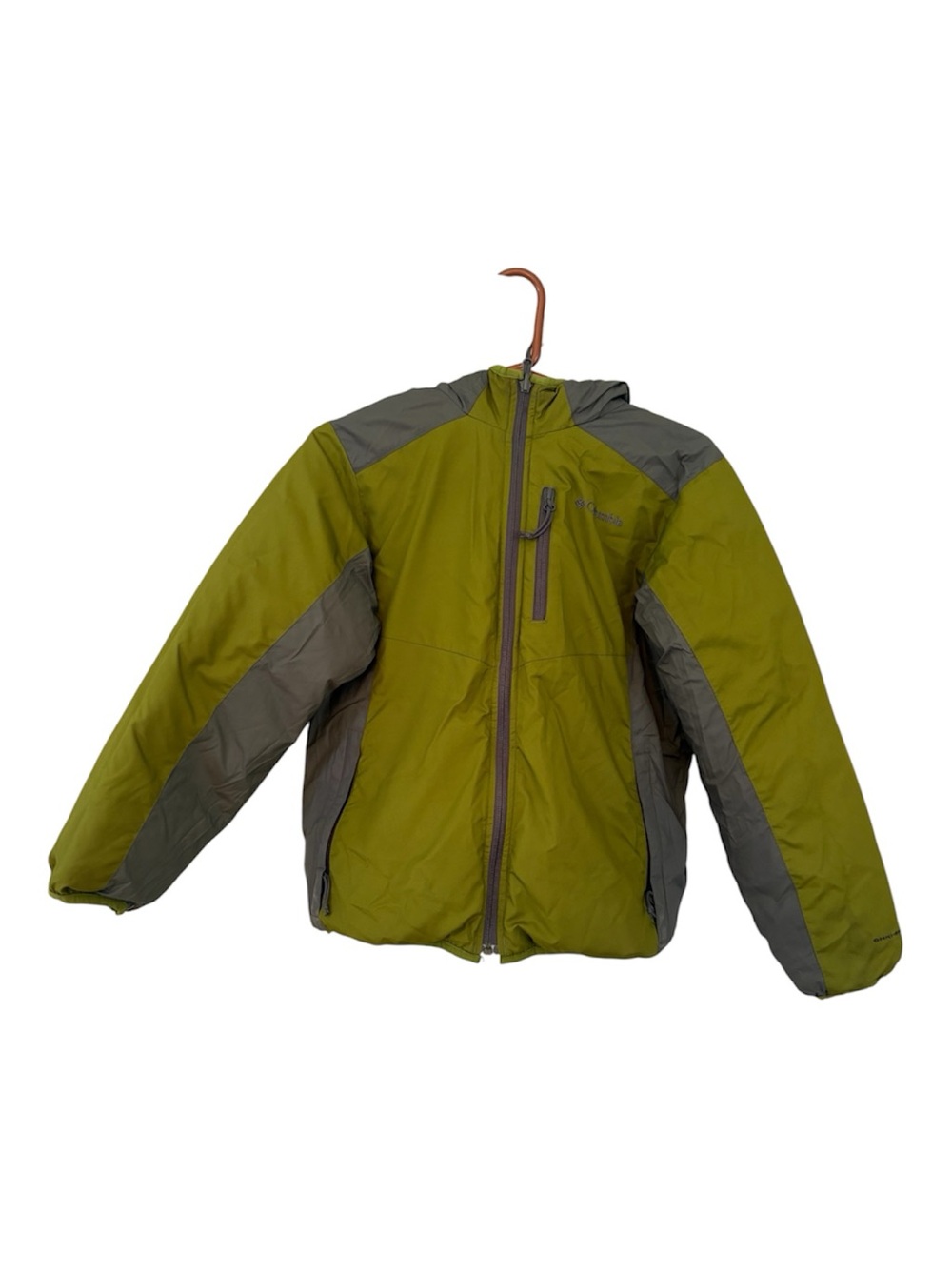 Columbia Olive Green and Gray Kids Puffer Jacket